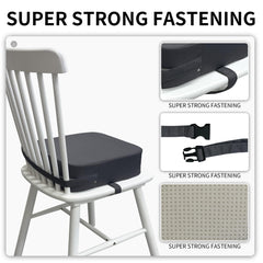 Acxseo Toddler Booster Seat dual-straps show secure strap system for wobble-free use.
