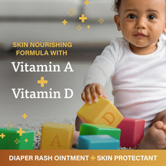 Label shows Vitamin A and D for moisturized skin with A+D.