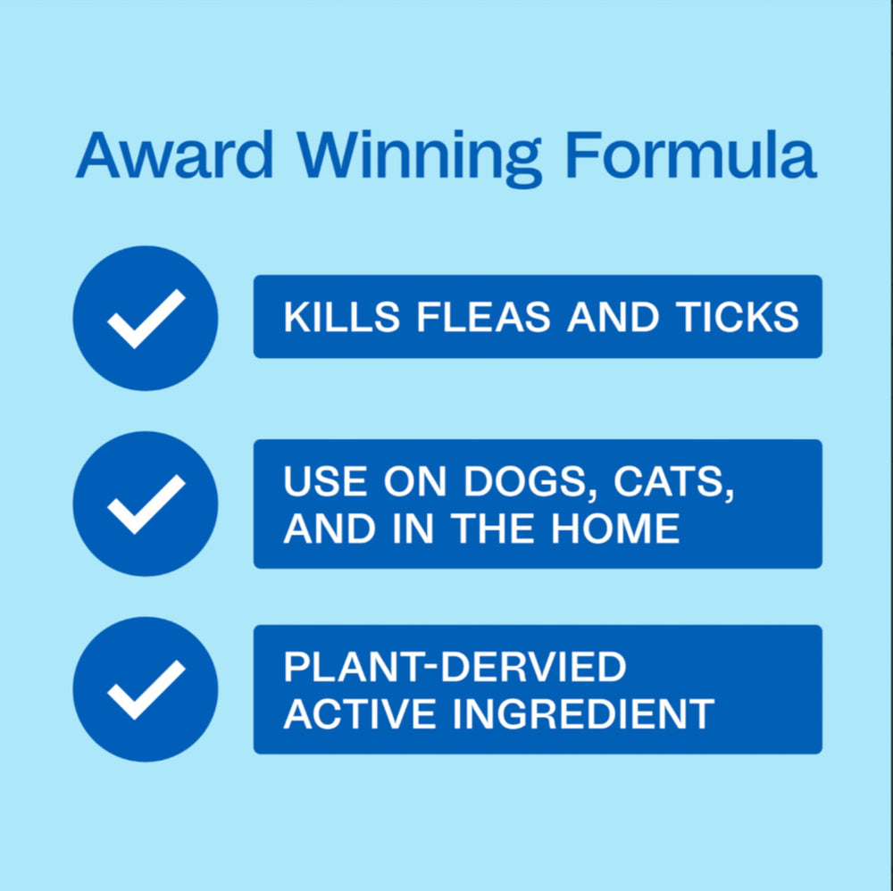 ADAMS Botanicals spray on a dog to repel fleas and ticks