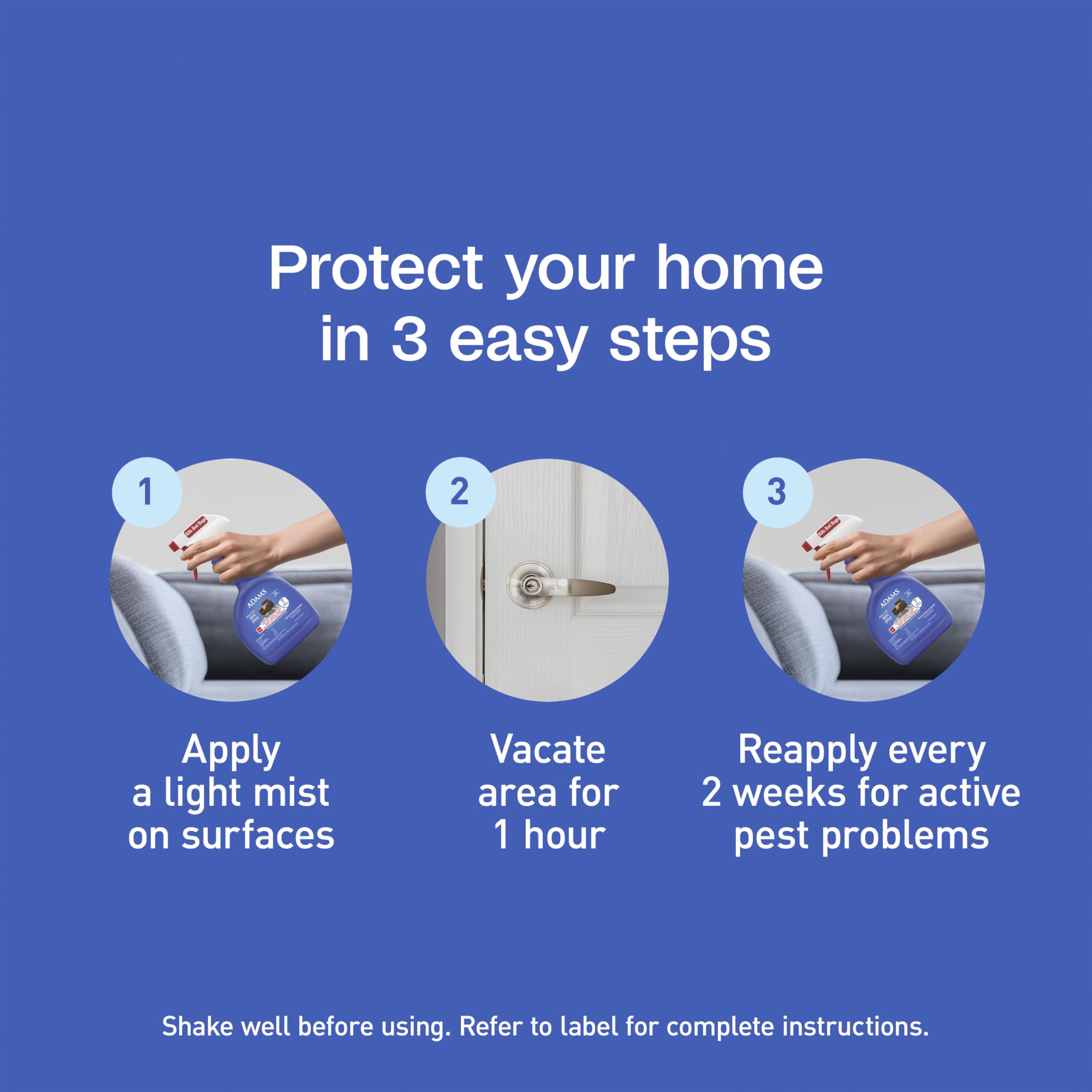 ADAMS home spray on living room upholstery supports broader pest control
