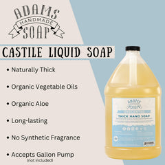 Eco friendly unscented castile soap by Adams for dilution in foaming dispensers
