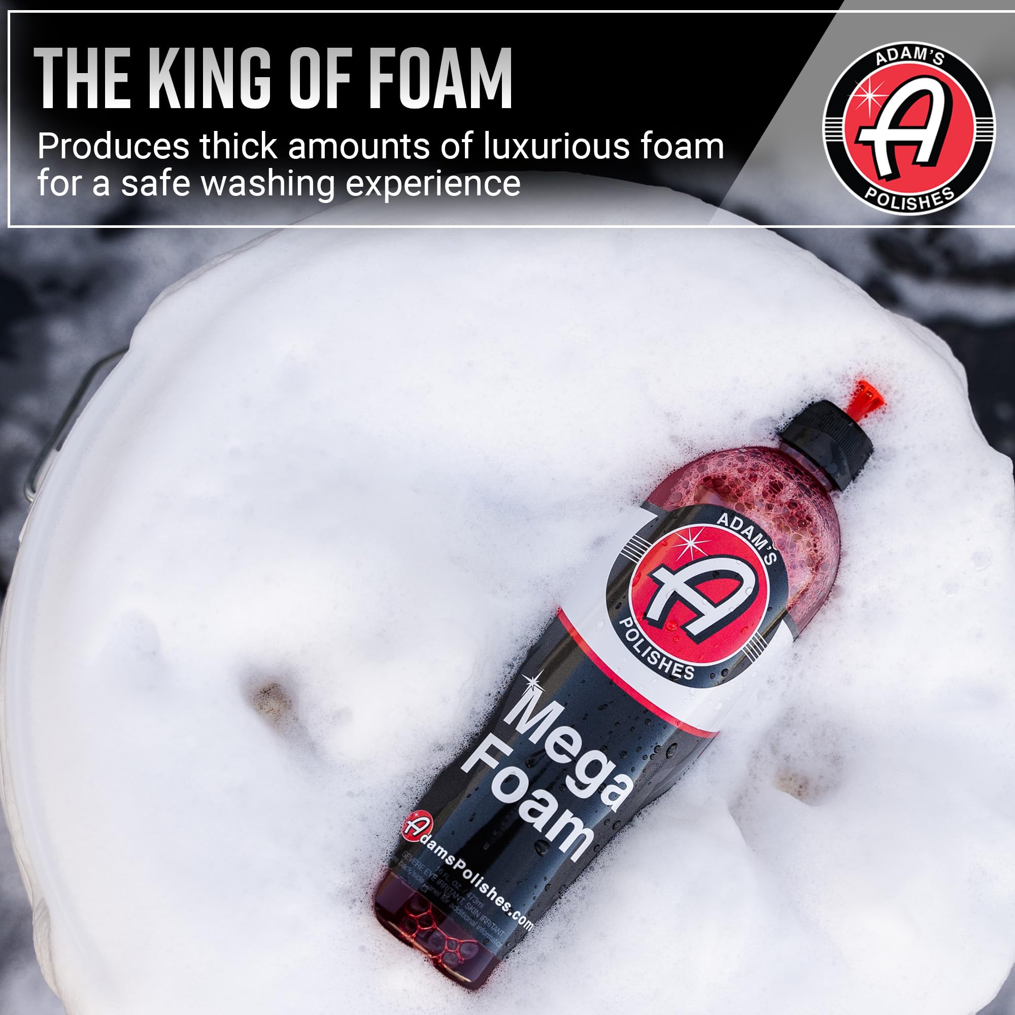 Foam gun in use with Adam's Mega Foam for a smooth, protected wash.
