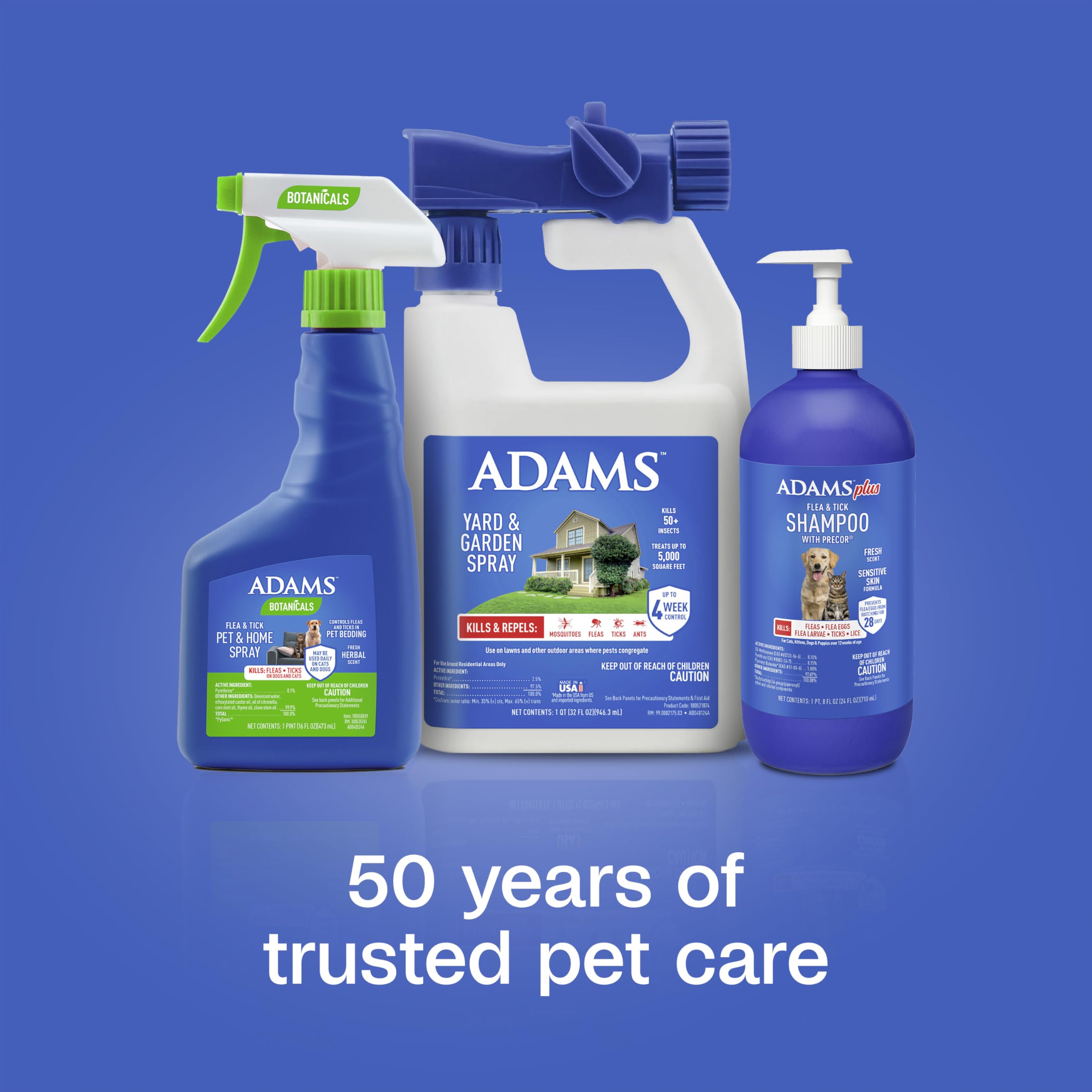 Precor IGR component in ADAMS Plus supports flea life-cycle interruption.