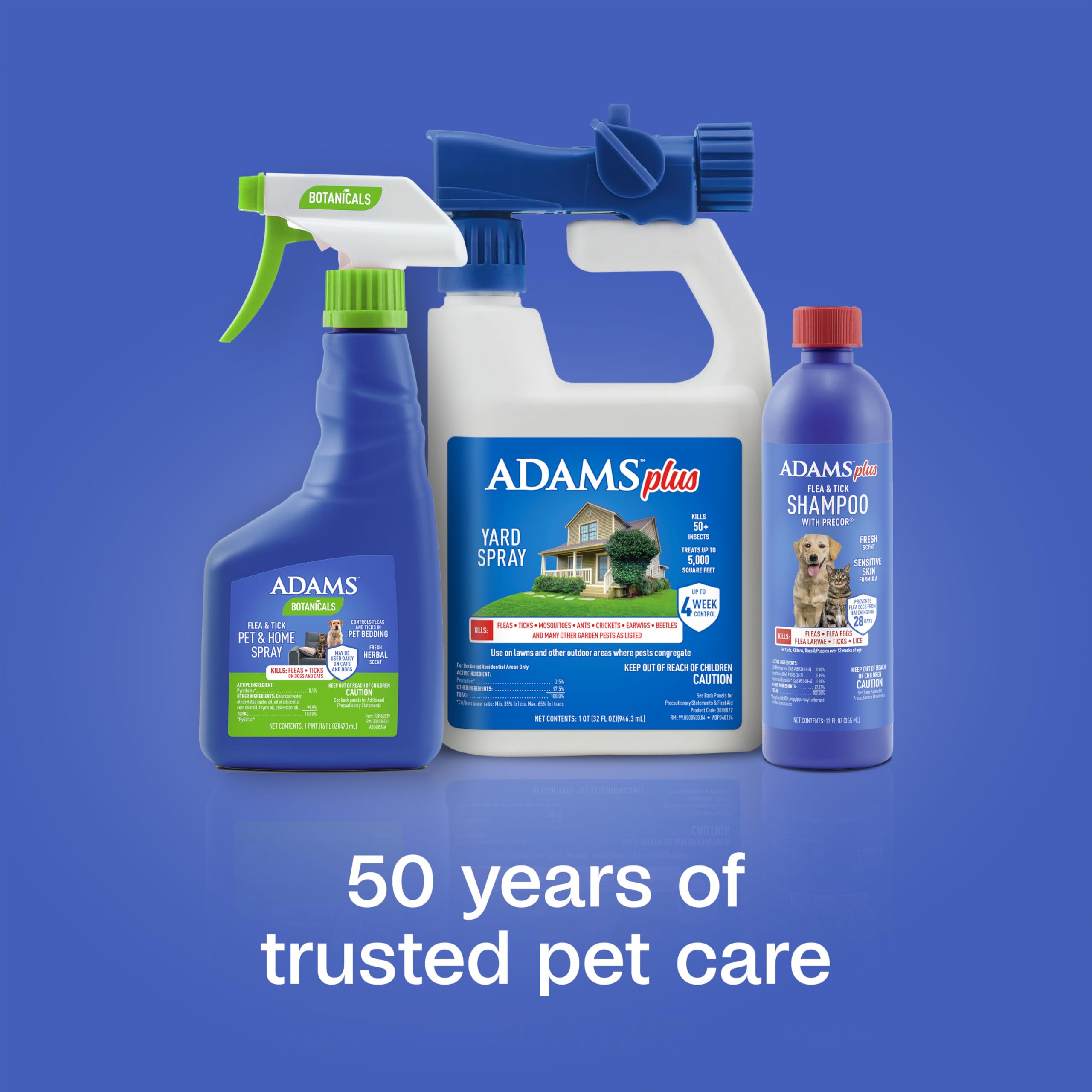 Porch and foundation areas protected by ADAMS Plus Yard Spray.