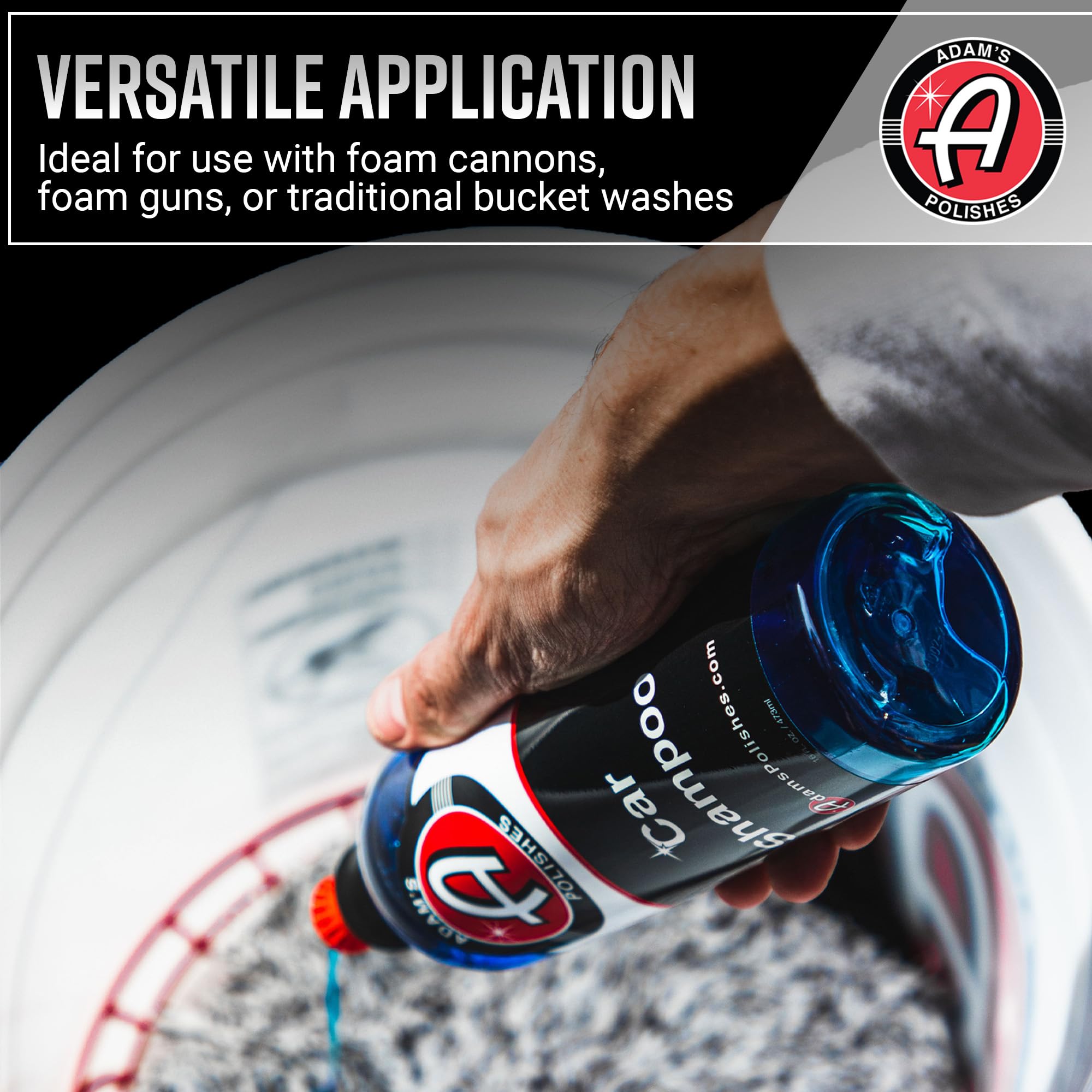Bucket-foamed wash with Adam's Polishes Car Wash Shampoo