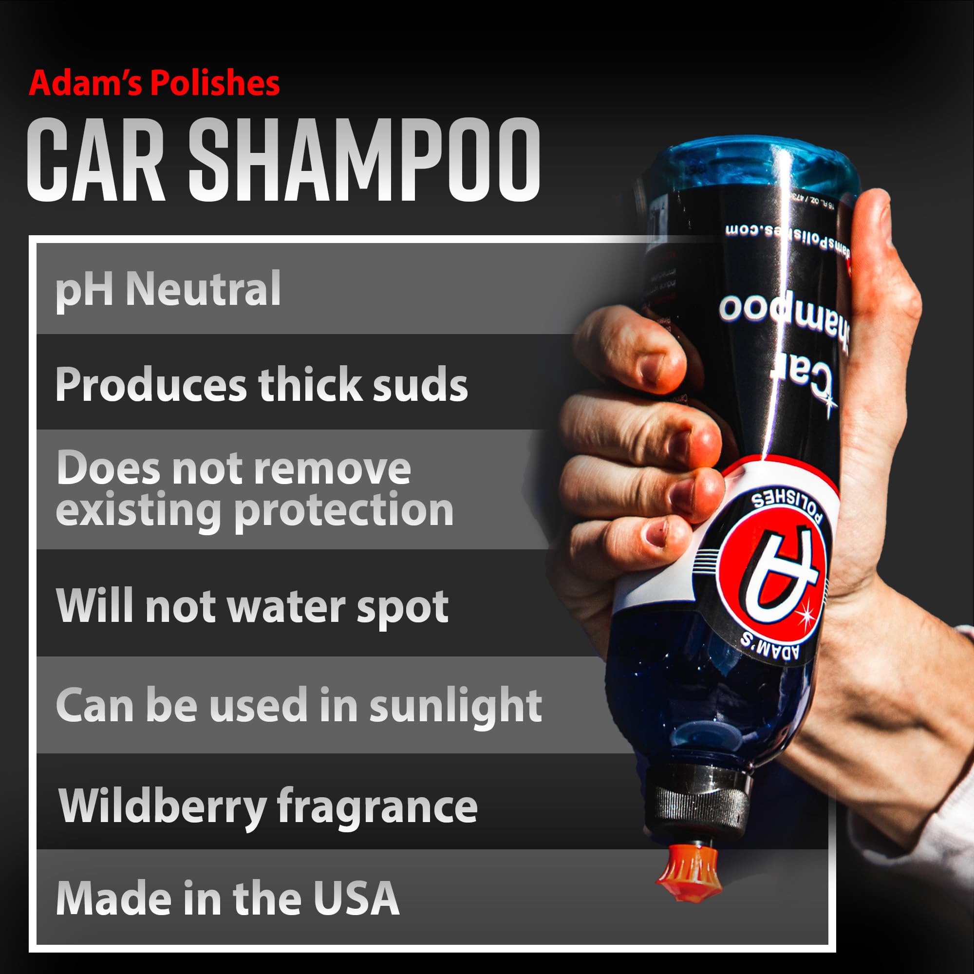 Foam gun application using Adam's Polishes Car Wash Shampoo with thick suds