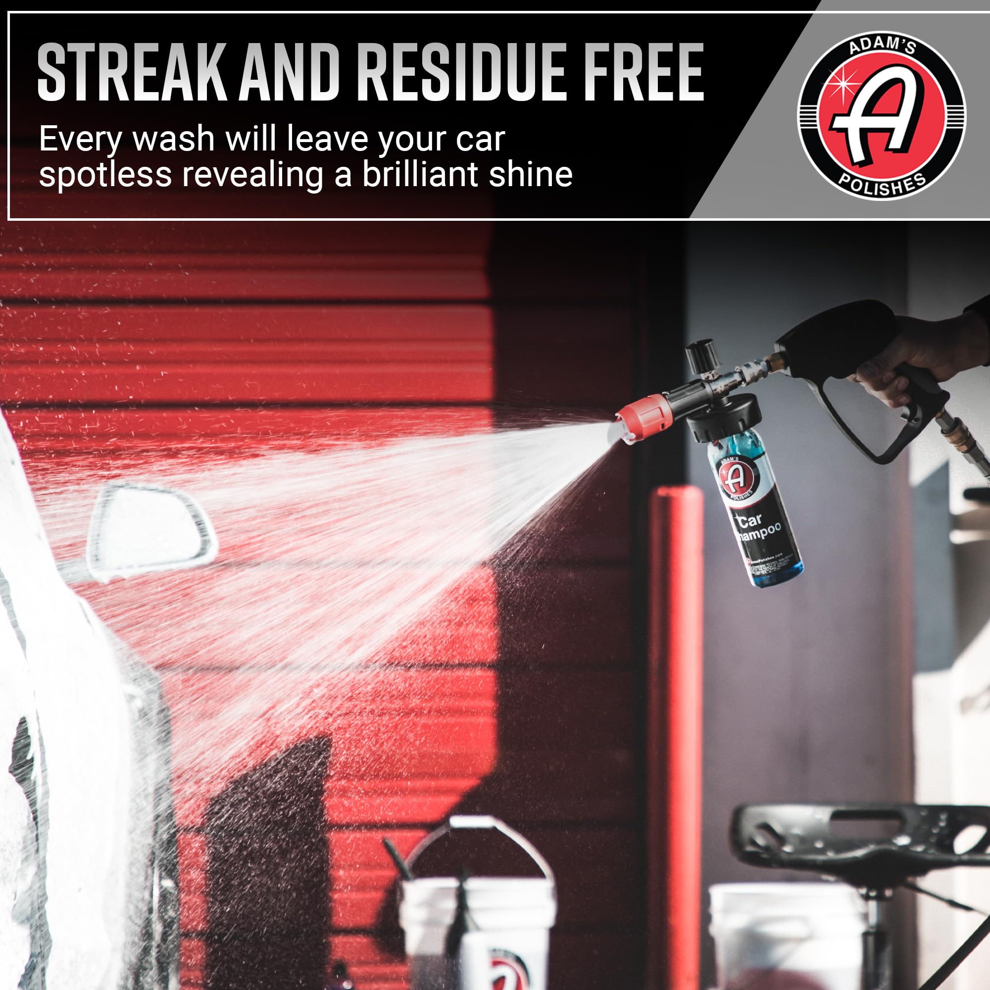 Shampoo safe on paint, rubber, vinyl, and glass for all surfaces