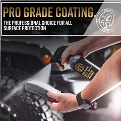 Adam's Polishes Graphene Spray Coating on wheels and glass highlights protective shine.