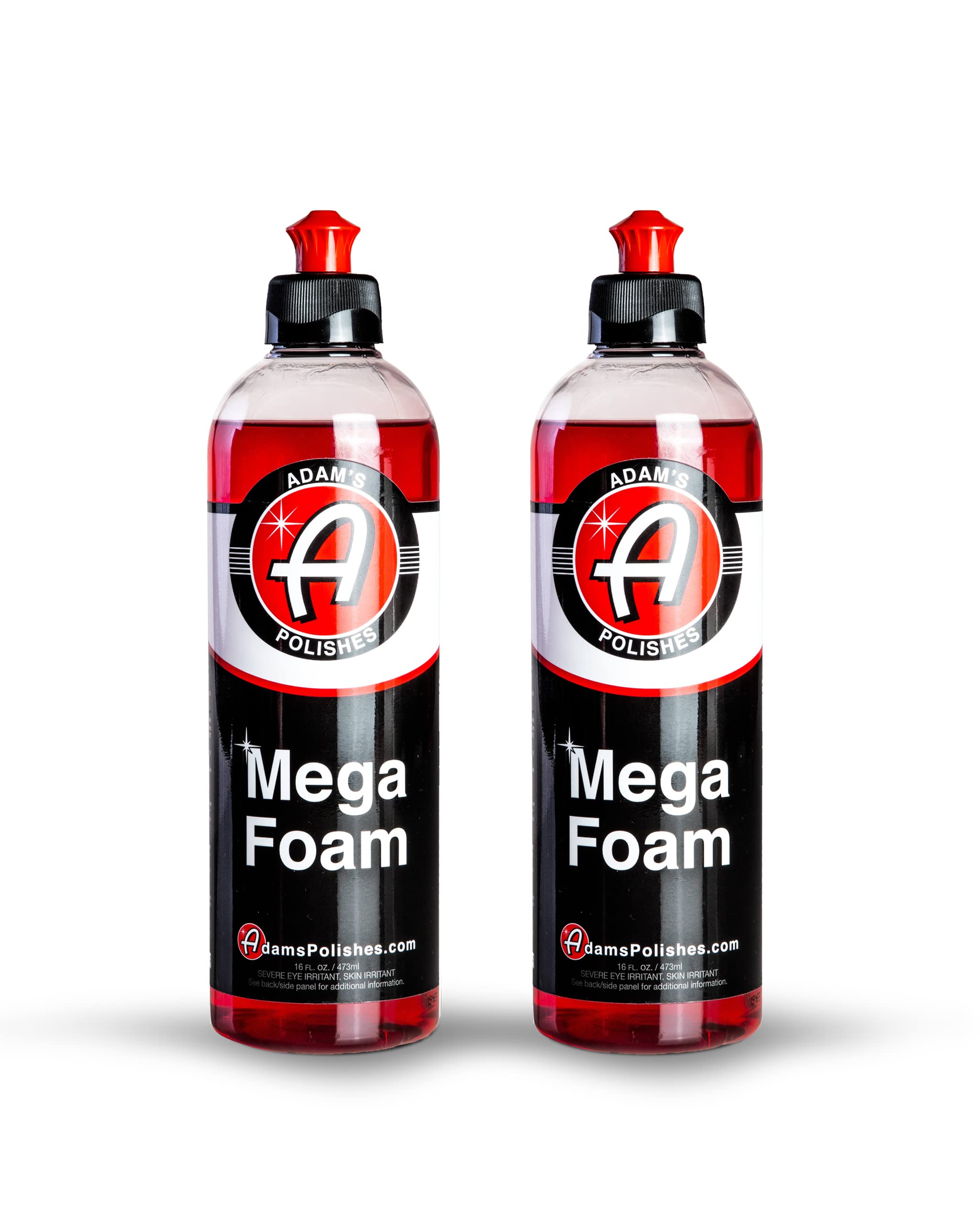 Adam's Polishes Mega Foam in foam gun delivering thick cleansing foam