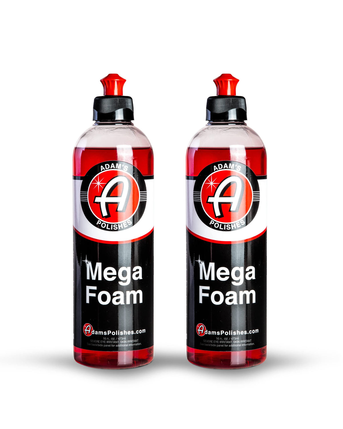 Adam's Polishes Mega Foam in foam gun delivering thick cleansing foam
