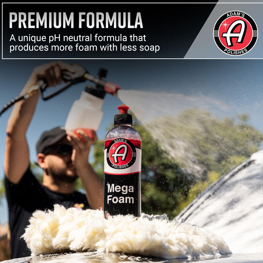Bucket setup with Mega Foam for premium wash