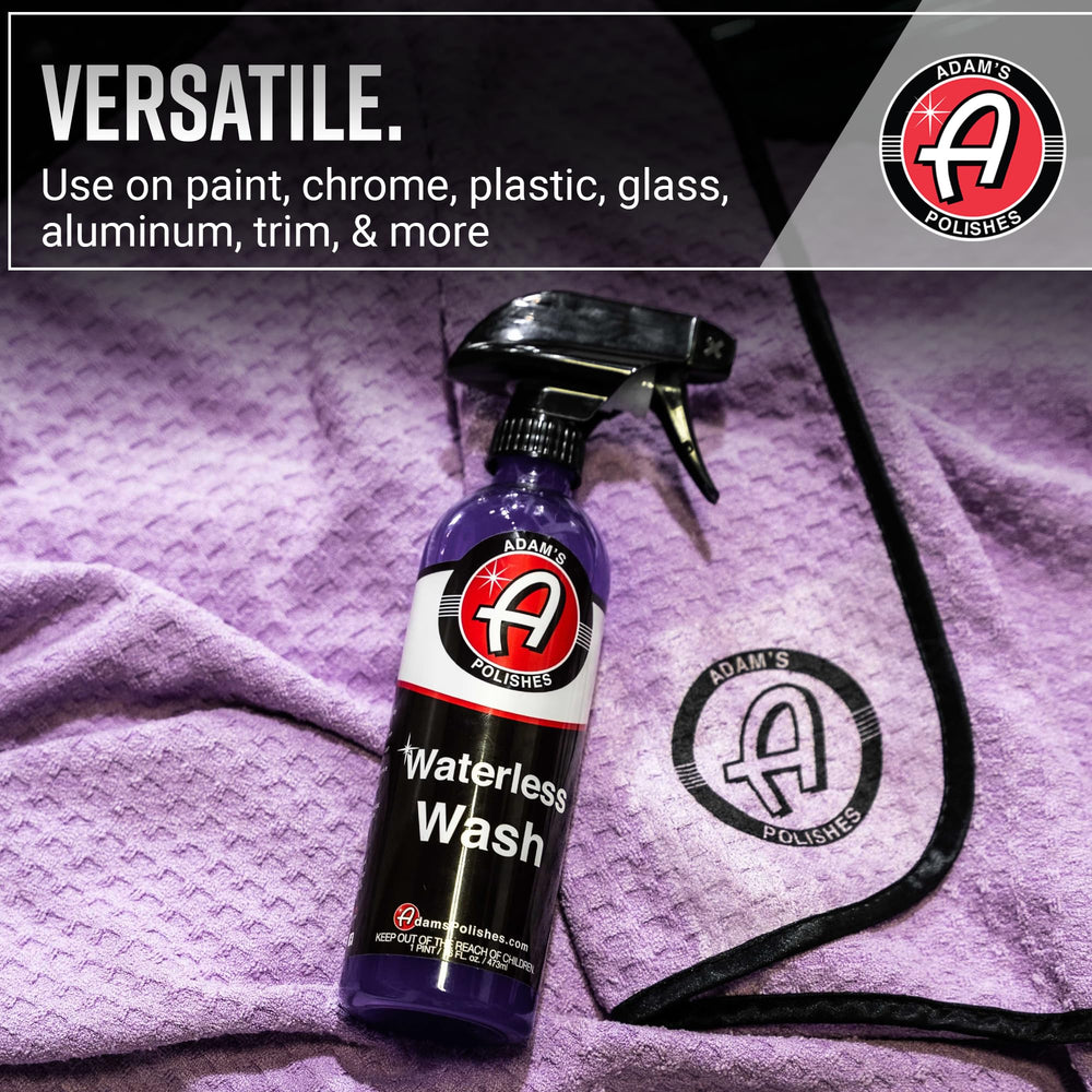 Adam's Polishes Waterless Wash blue stable coloring visible during use