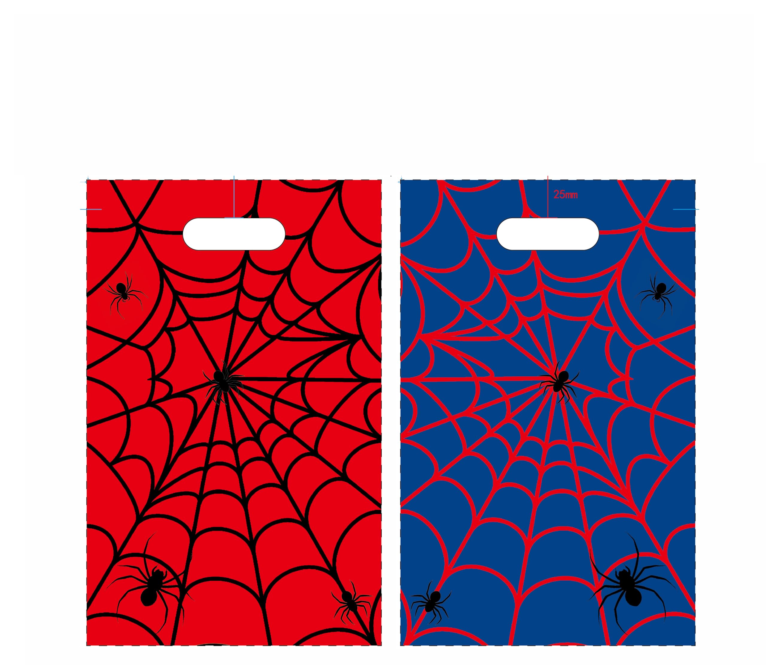 ADARRO spider web bags blue and red design, versatile party favors
