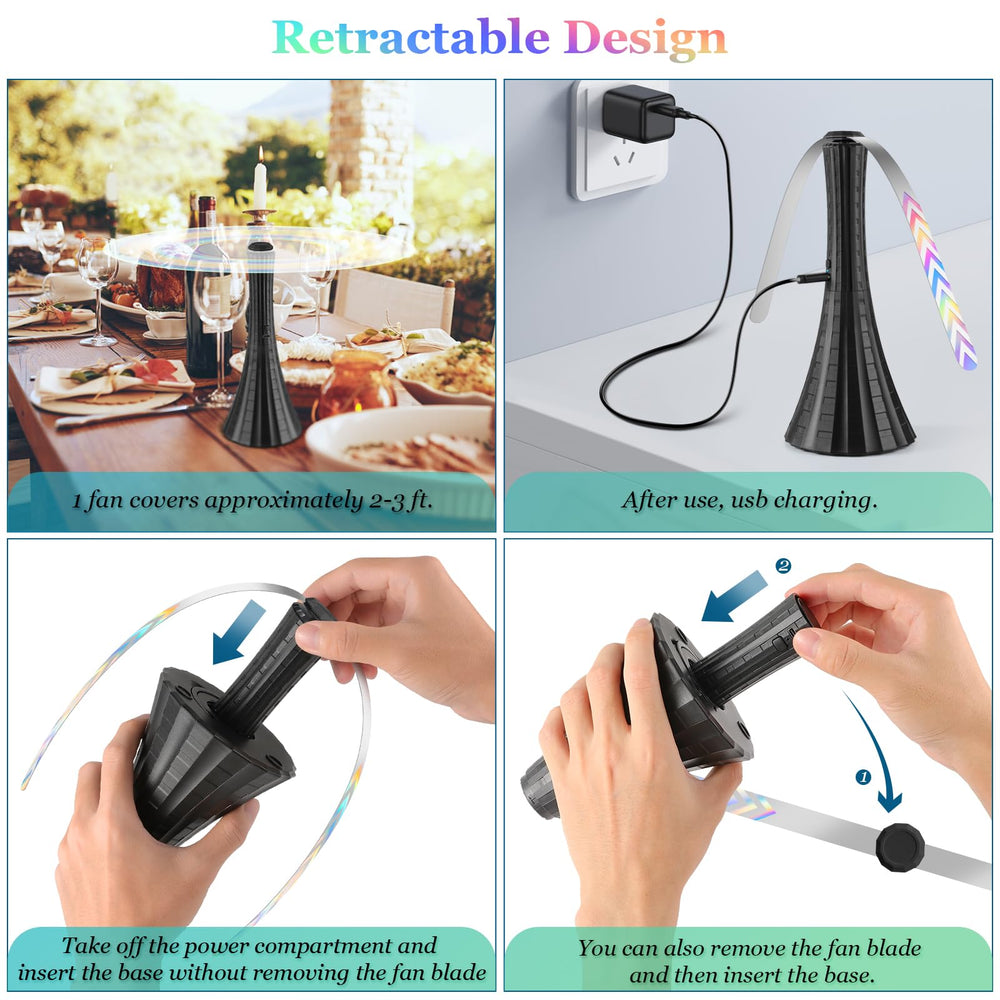Adawook portable outdoor fly fan perfect for camping and picnics.