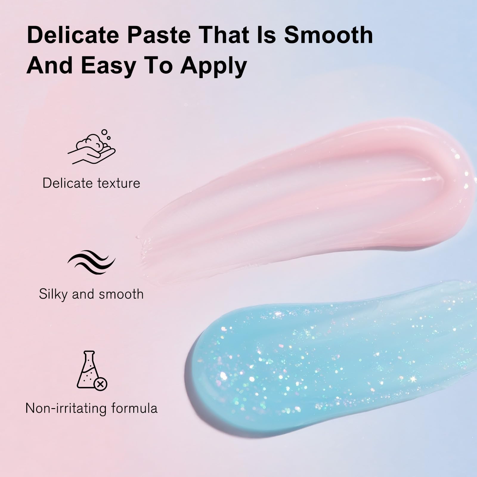 Closeup of Addrich Niacinamide Toothpaste gel texture for gentle cleaning.