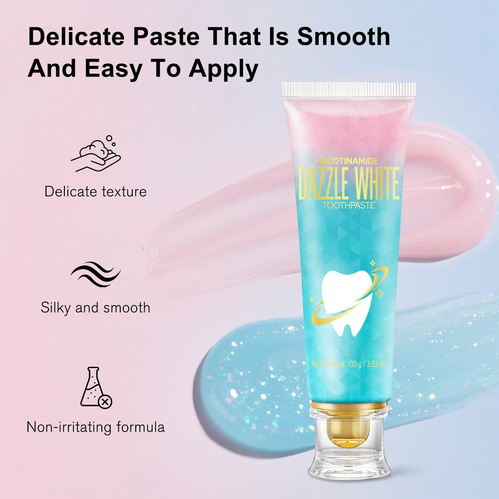 Mint flavor swirl in Addrich Niacinamide Toothpaste promotes long-lasting breath.