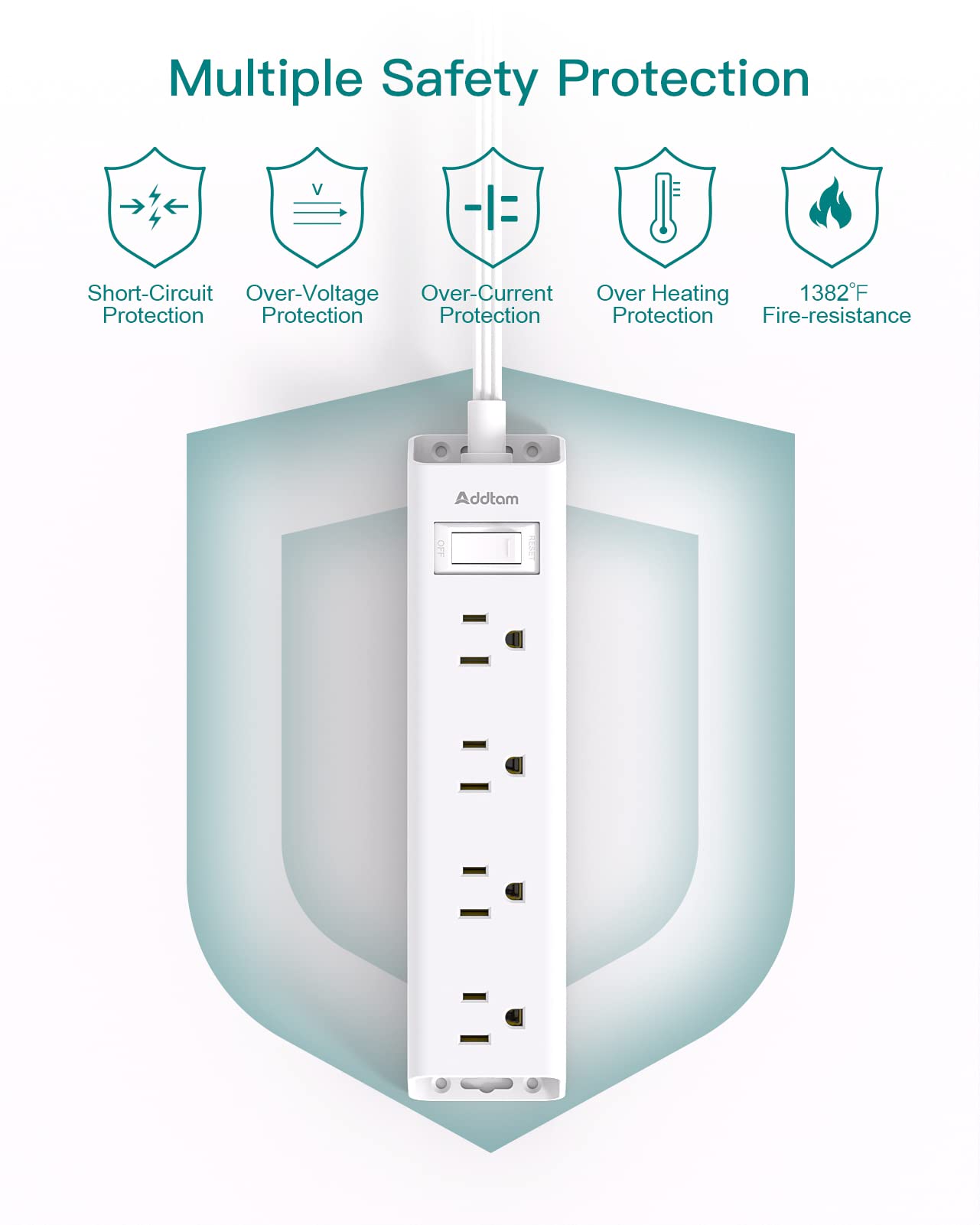 Addtam ideal for dorms and home office setups with multiple devices