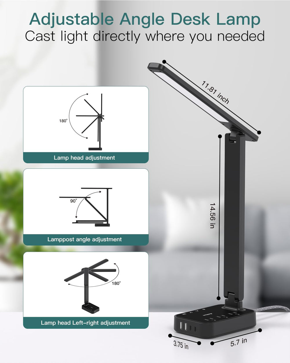 Addtam eye-friendly LED lamp with no flicker and glare
