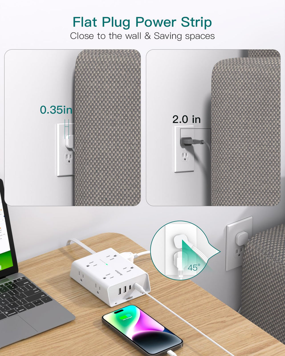 Addtam surge protection system guards devices with reliable 1080 Joules energy absorption.