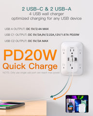 1800J surge protection guards electronics against spikes and outages