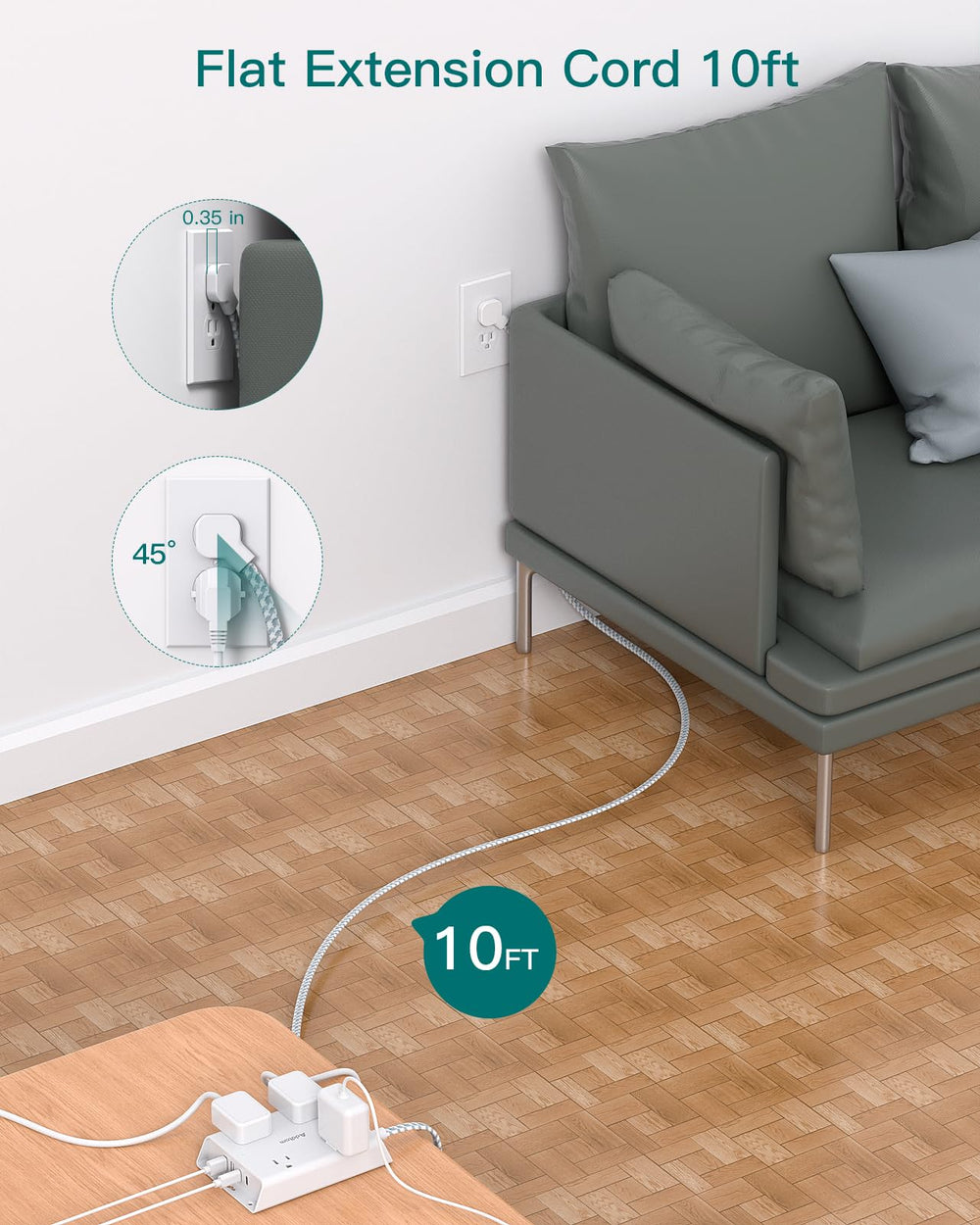 Addtam USB-C and USB-A ports charge multiple devices efficiently.