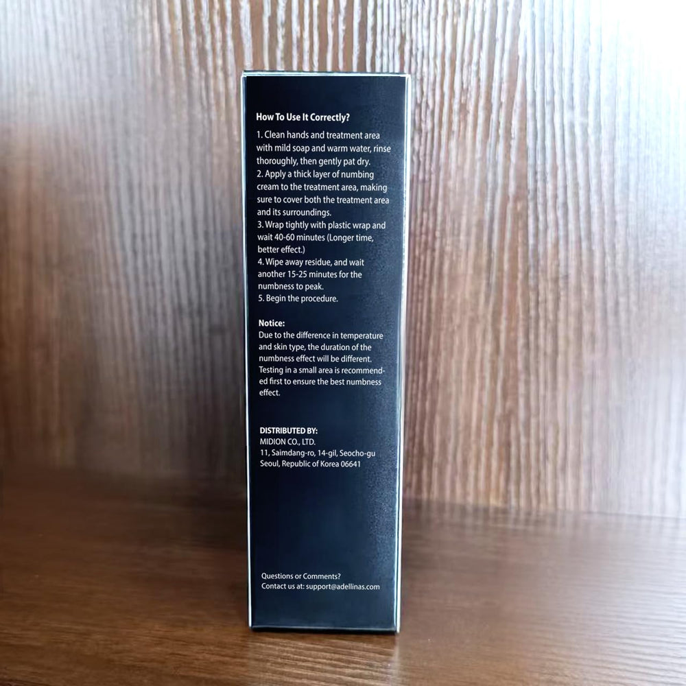 Adellina Numbing Cream fast absorption for quick comfort on skin.