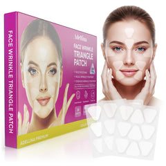 Adellina overnight wrinkle patches on forehead for smoother look by morning.