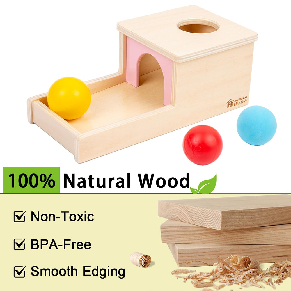 Adena Montessori blue EVA soft ball closeup for safe tactile exploration