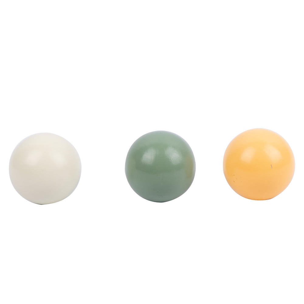 Adena Montessori flat lay of tray and balls showing organized learning setup.
