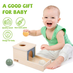 Adena Montessori three wooden balls in Hedge Green Flax and White for color exploration.