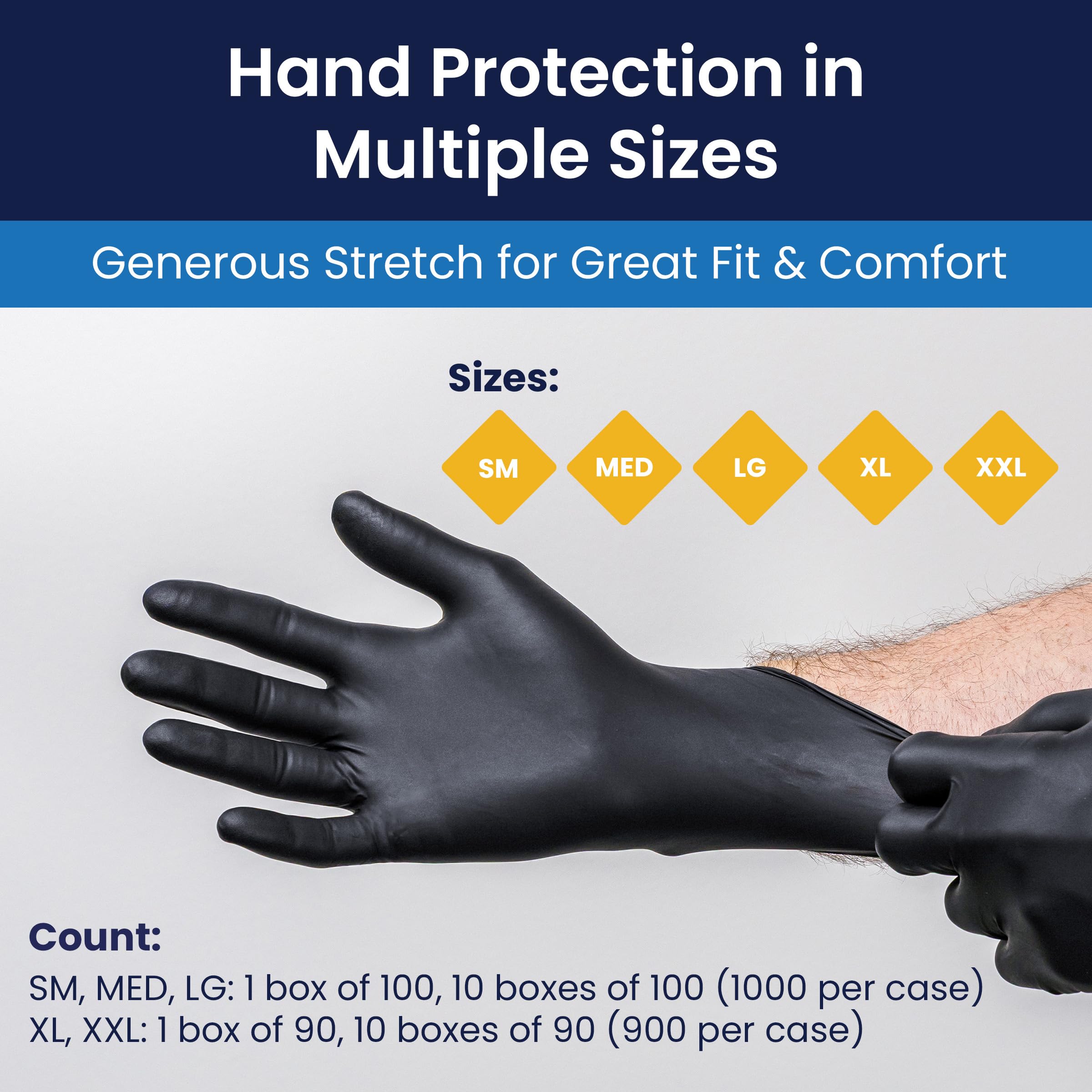 Adenna Dark Light 9mil gloves with full texture for enhanced grip in oily settings.