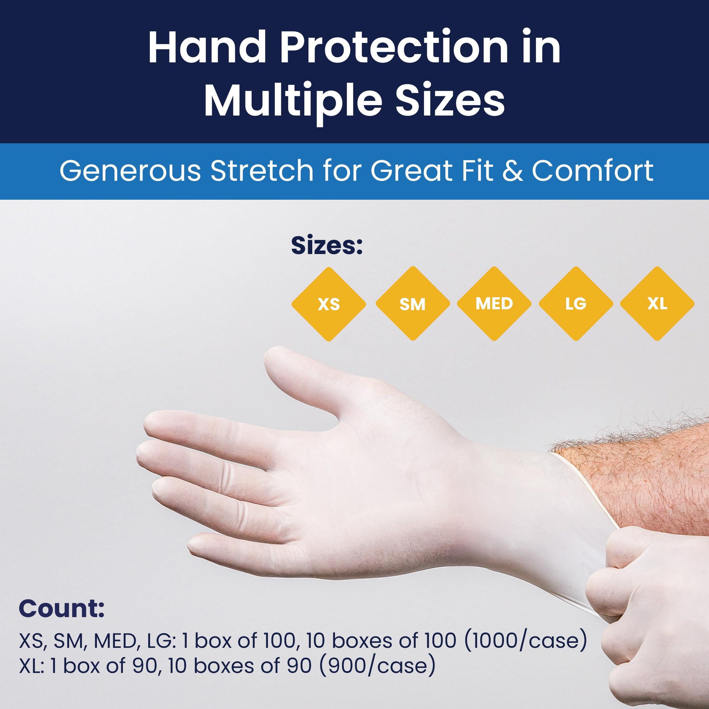 Adenna GOLD gloves suitable for laboratory tasks with reliable grip.