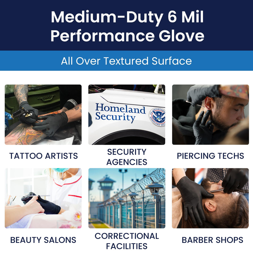 Adenna Phantom gloves ideal for tattoo, piercing, and beauty professionals.