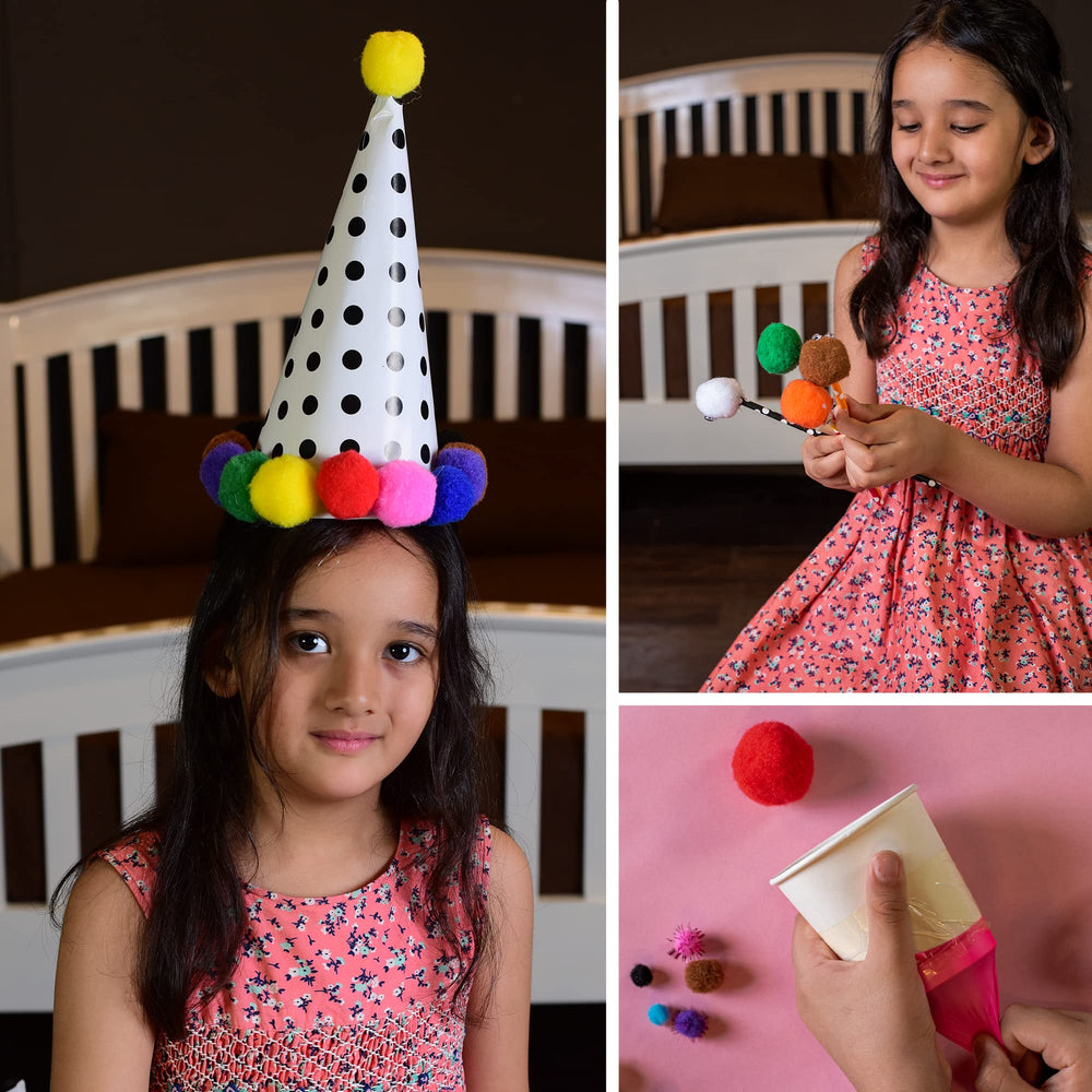 Adeweave jumbo pom poms suitable for art projects and decorating.