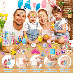 Adisher Easter gifts include pull-back cars and stamps for interactive play