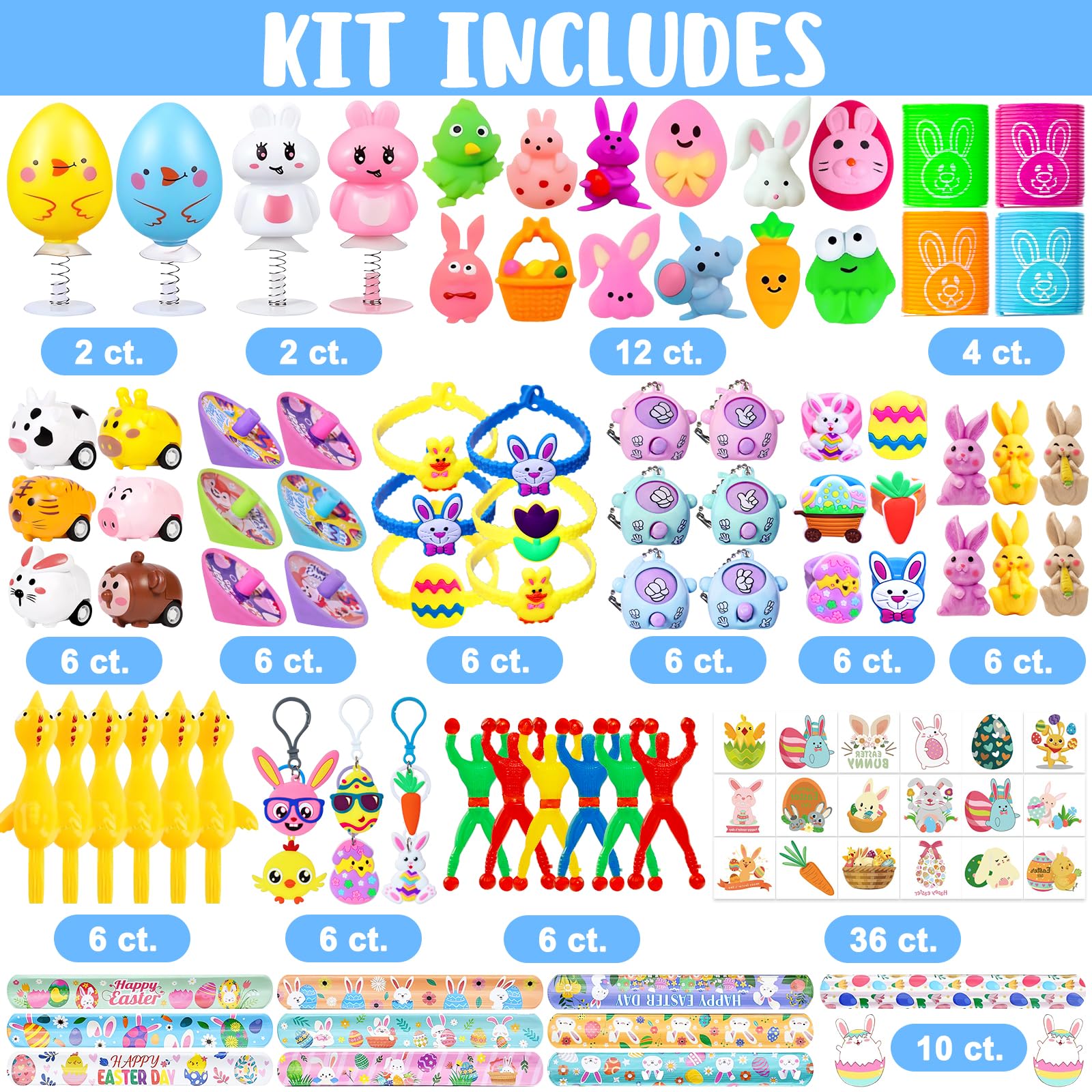 Adisher Easter fillers with tattoos and mochi squishies for playful surprises