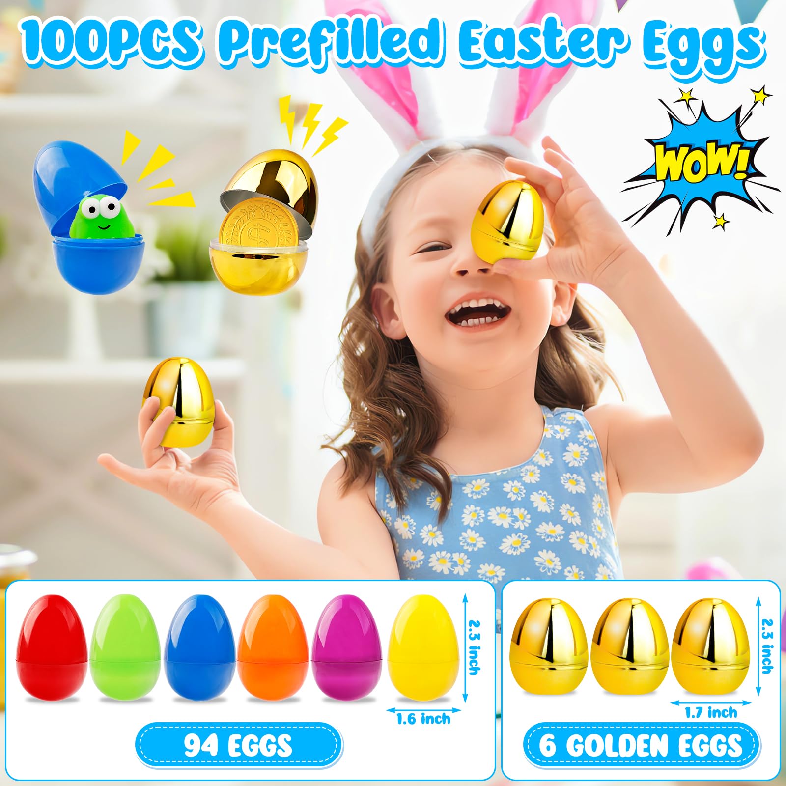 Adisher Surprise Eggs with slingshot chicken for backyard play