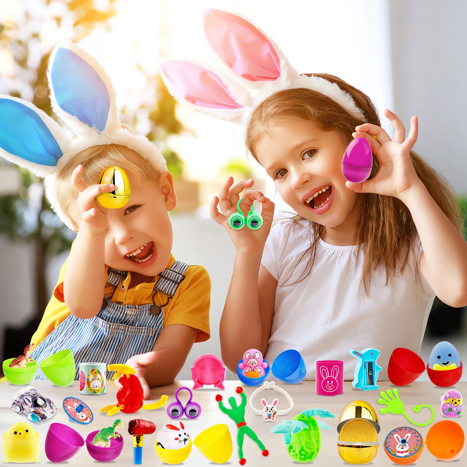 Adisher Surprise Eggs featuring sticky hands for party favors