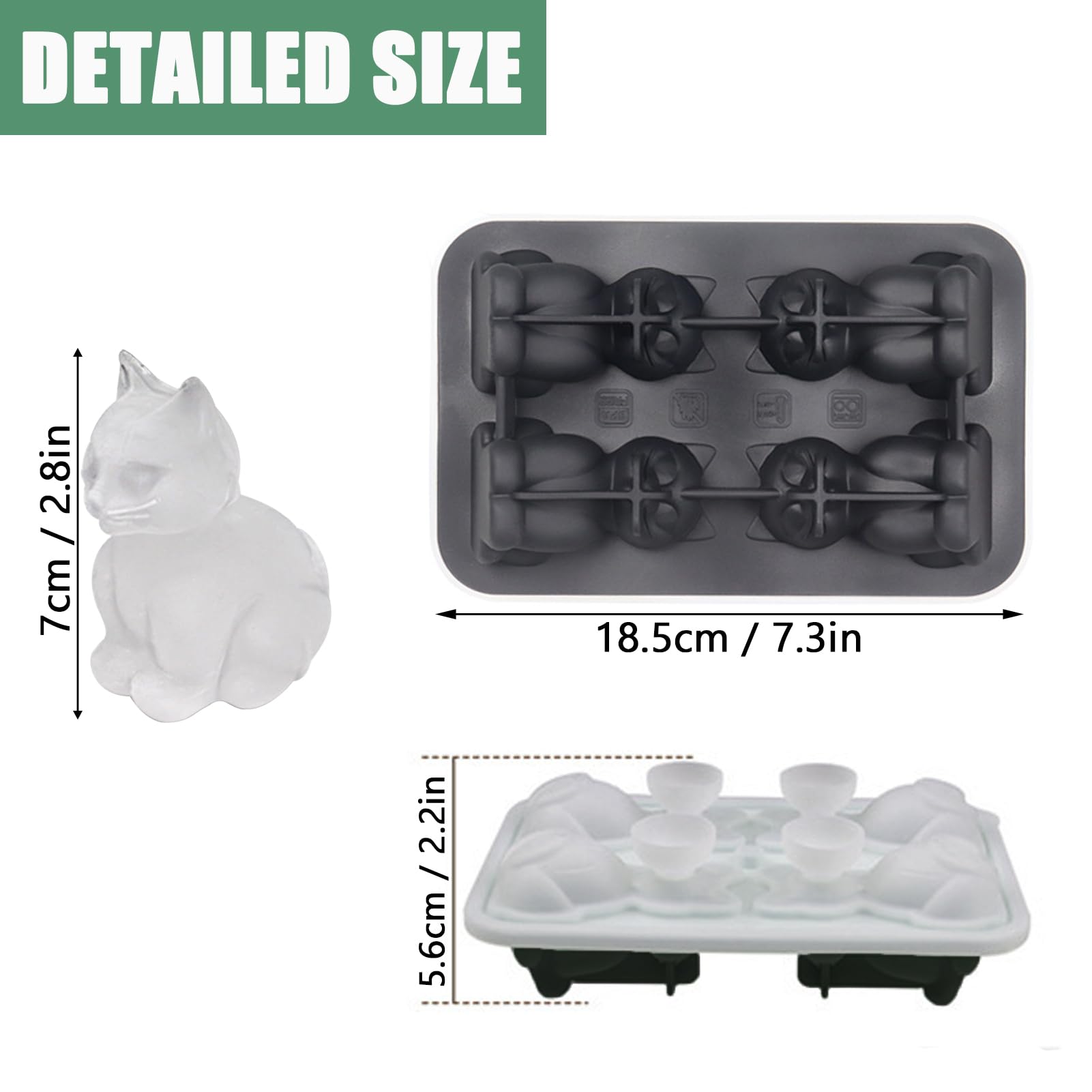 Admaison BPA-free silicone tray keeps ice pure and safe for beverages.