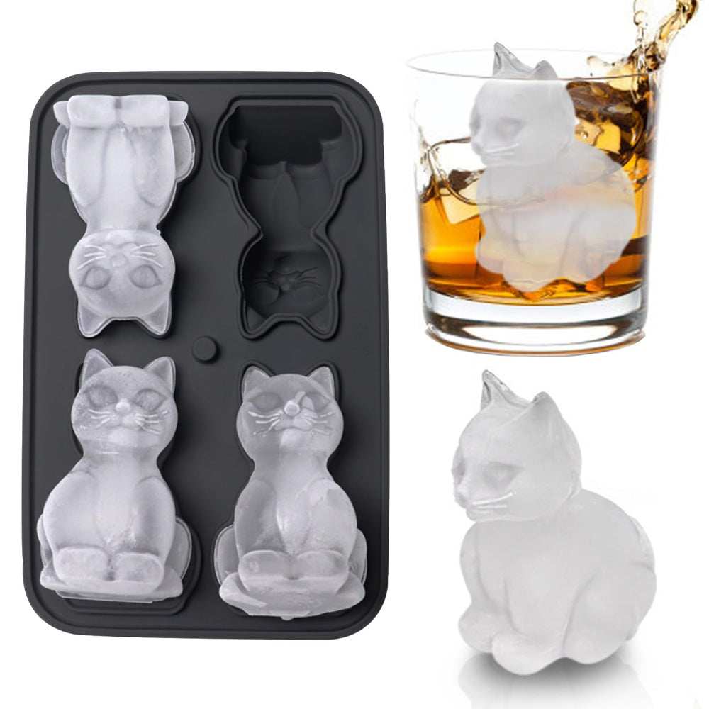 Admaison cat ice cube mold for whiskey and cocktails, fun cat-shaped cooling.