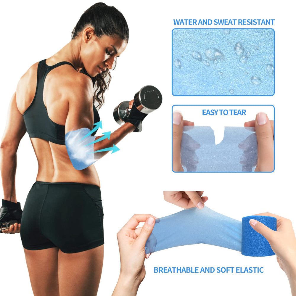 ADMITRY headband application beige image illustrating hair control during workouts