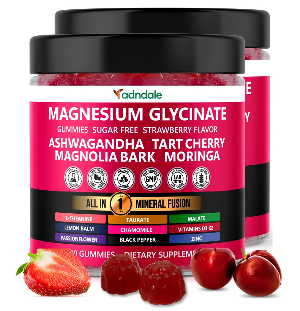 Adndale Magnesium Glycinate Gummies bottle front for a calm-wellness option.