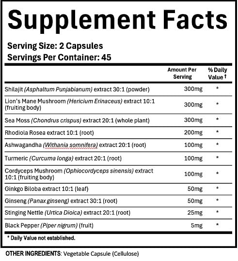 Adndale rhodiola and lion's mane show cognitive support potential.