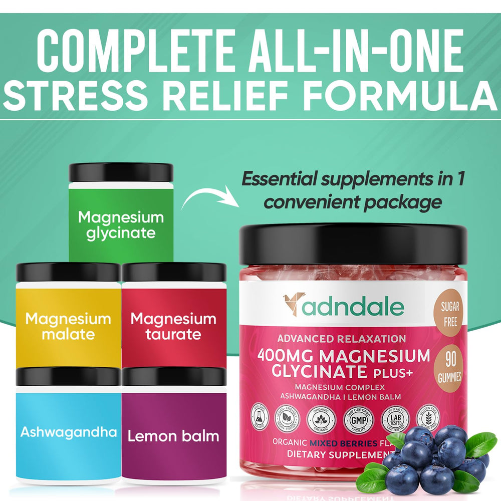 Adndale vegan gluten-free gummies for family use.