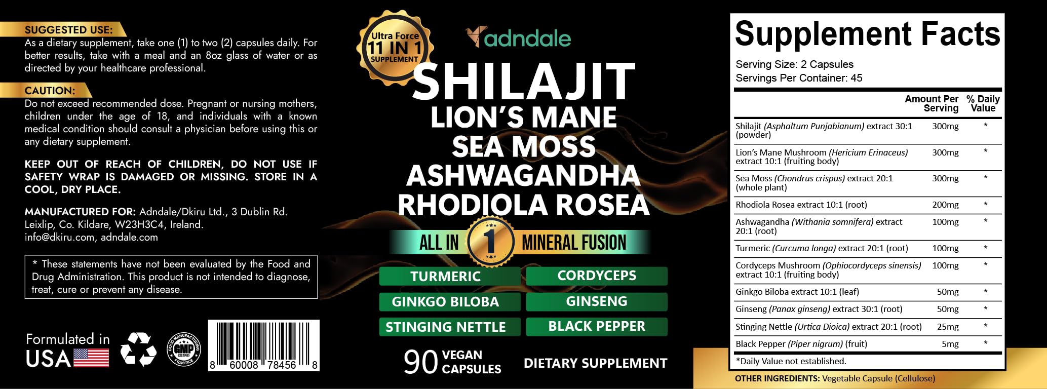 Adndale wellness routine image suggests convenient daily supplement ritual.