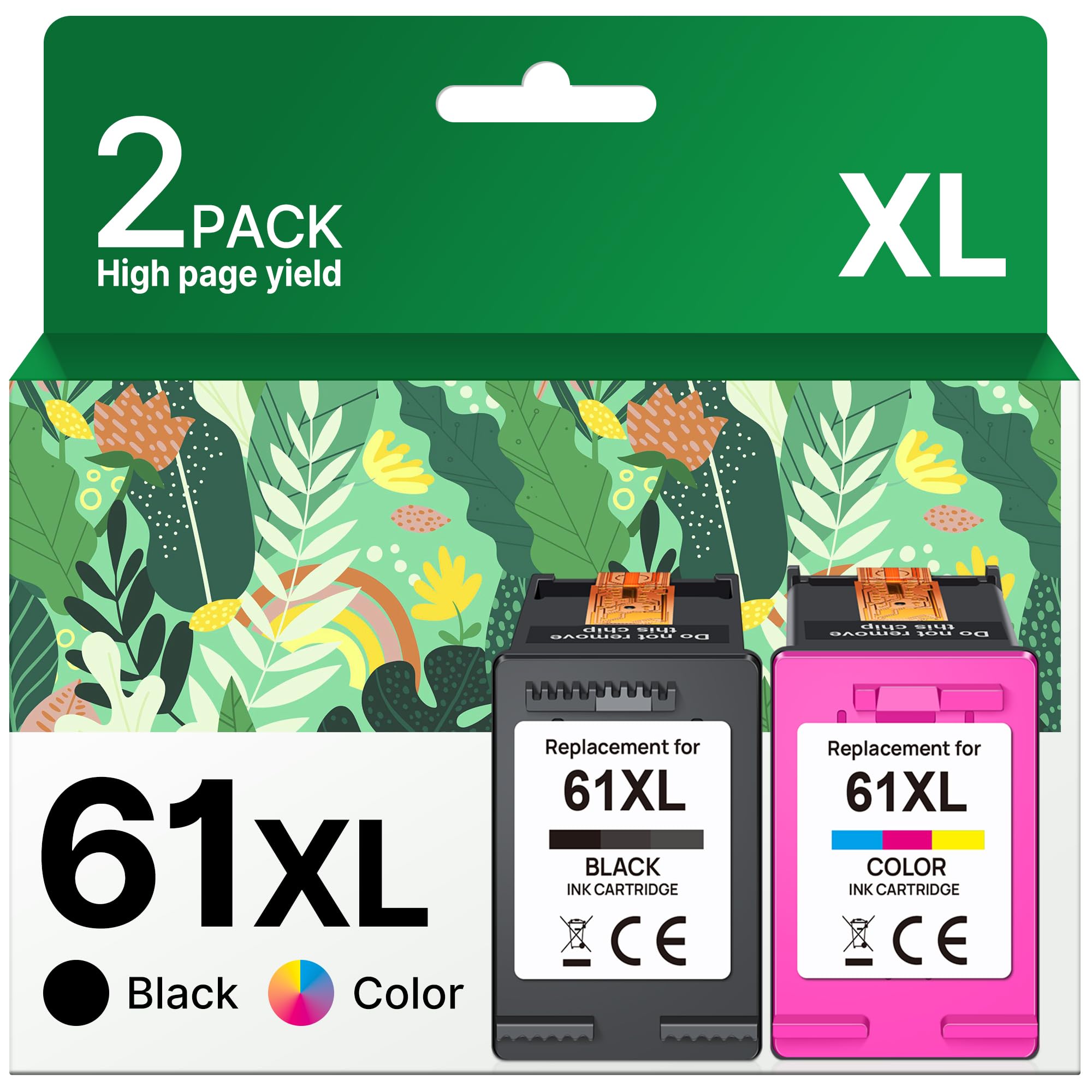 Adoccur 61XL black cartridge shown for sharp text and reliable printing.
