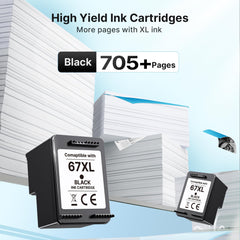 Adoccur 67XL high-yield graphic highlights 705 pages per cartridge.