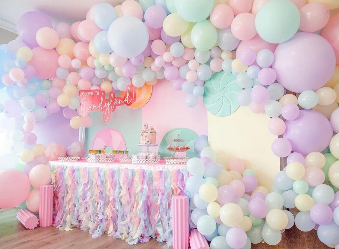 ADOINBY 5-inch pastel balloons in mixed colors