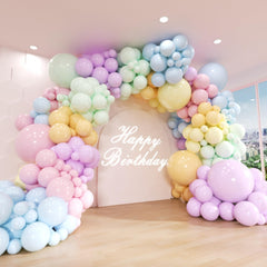 ADOINBY pastel rainbow balloon arch assembly for DIY decor