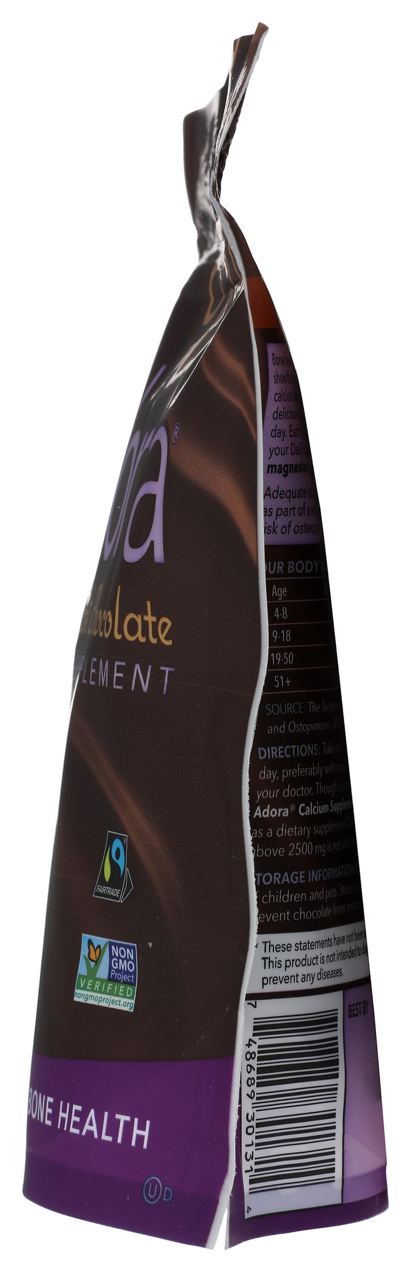 Adora calcium disk designed for on-the-go use in a compact form.